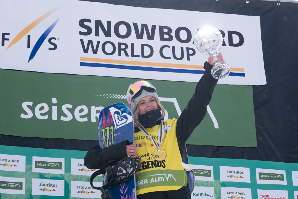 Ladies' slopestyle World Cup winner Sofya Fedorova (RUS). Photo: Mateusz Kielpinski (FIS).